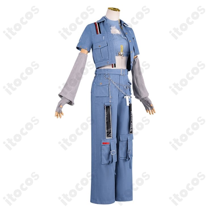 ホロライブ 轟はじめ Flashpoint衣装コスプレ 高再現で動きやすく撮影も映える5点セット - 2枚目の画像