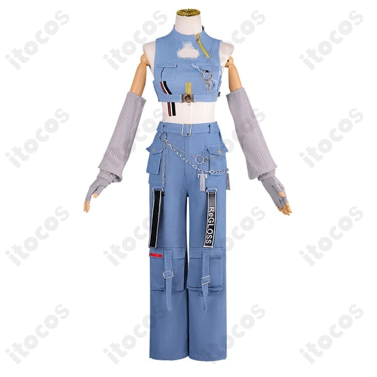 ホロライブ 轟はじめ Flashpoint衣装コスプレ 高再現で動きやすく撮影も映える5点セット - 4枚目の画像