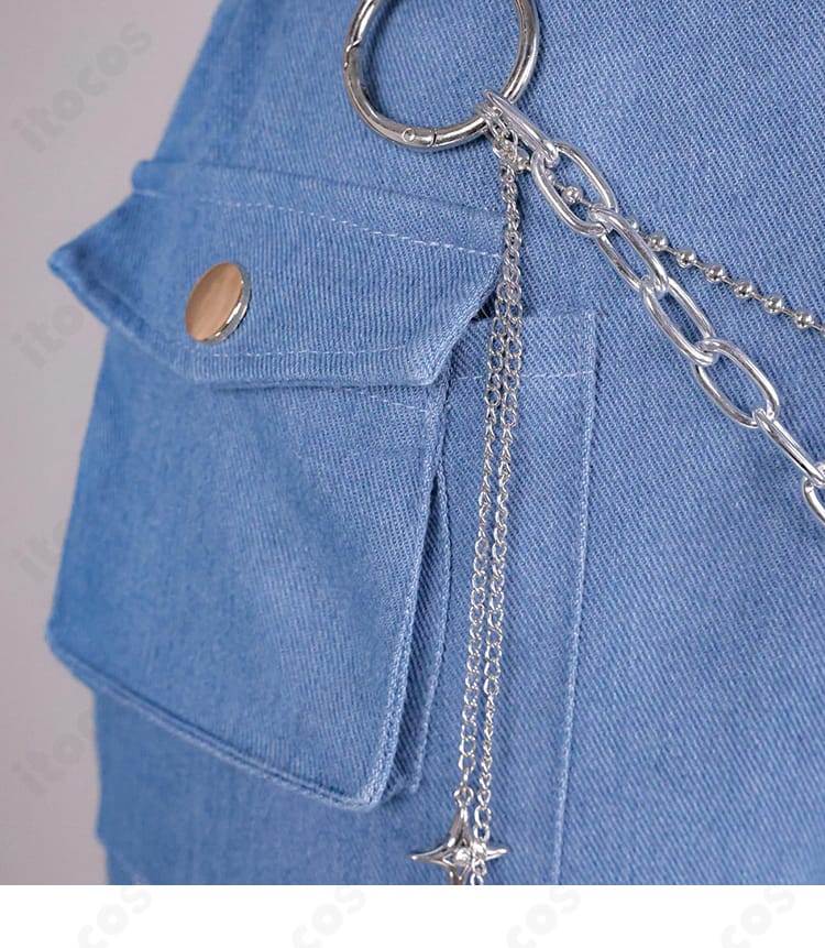 轟はじめ Flashpoint衣装 チェーン装飾と接続部の拡大