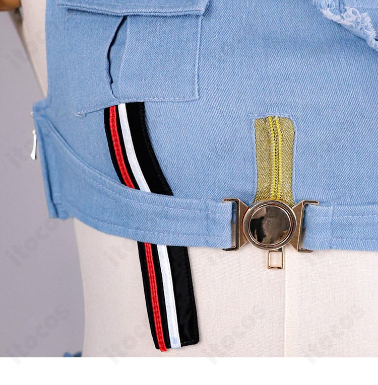 轟はじめ Flashpoint衣装 ボタン・ファスナー周りの仕様