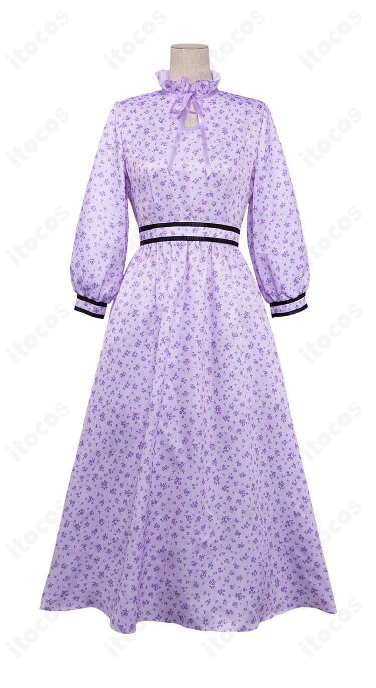 葬送のフリーレン フェルン 小花柄ワンピースの正面全体写真