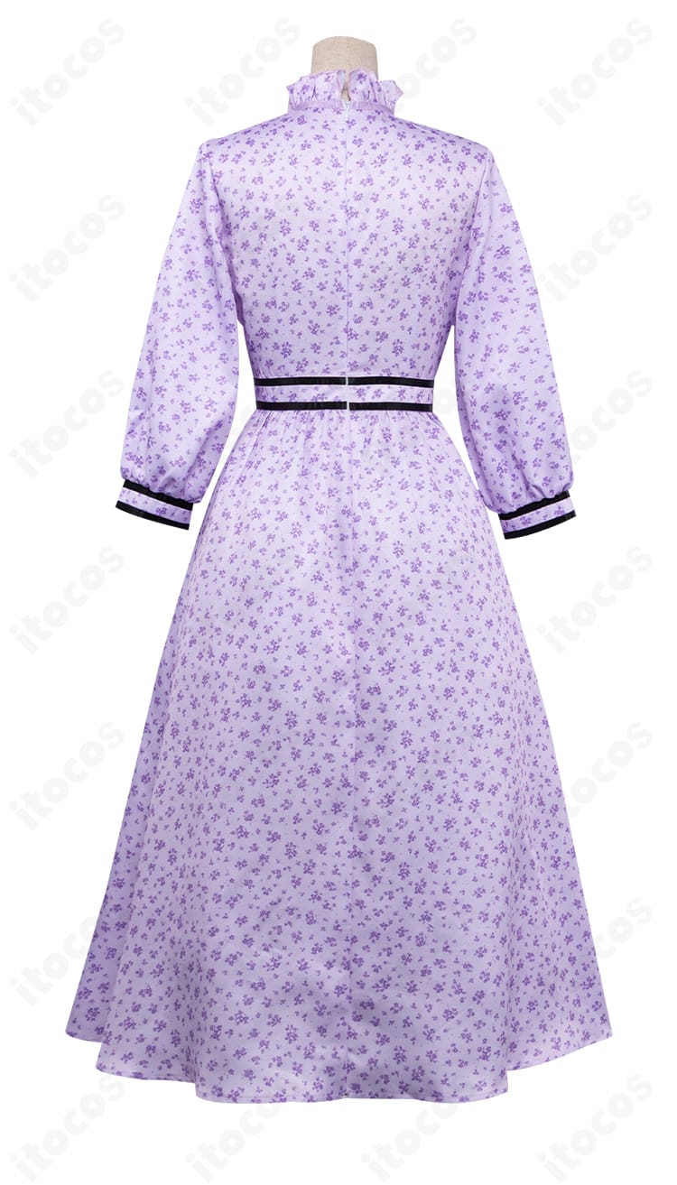 葬送のフリーレン フェルン 小花柄ワンピースの背面全体写真