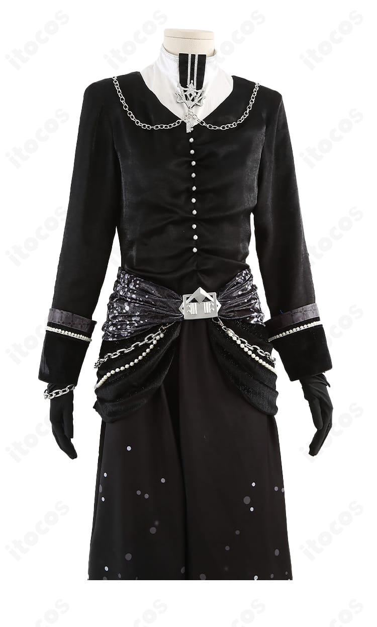 百 10周年記念衣装 上衣の装飾ディテール（襟元・装飾テープ）