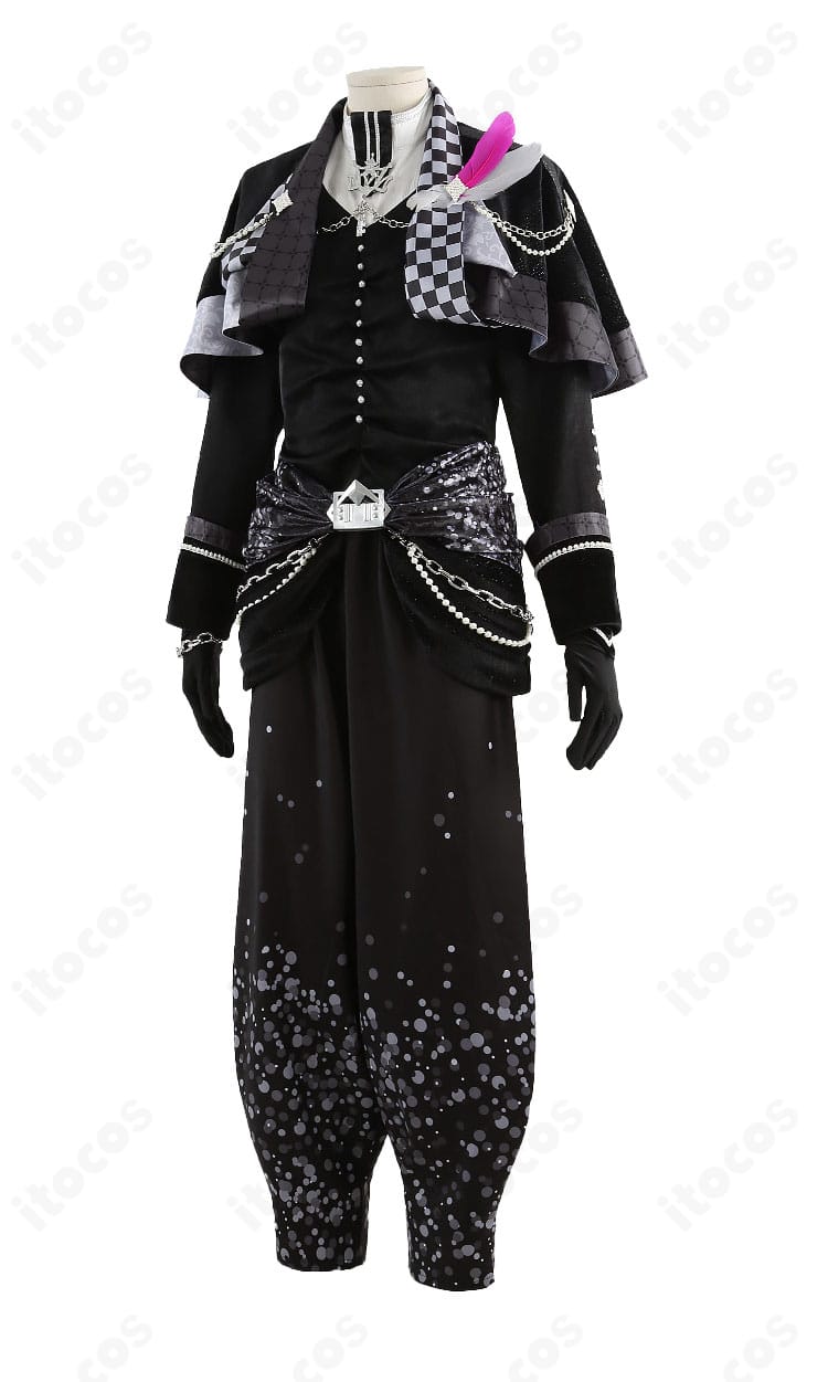 百 10周年記念衣装の左側ディテール（コルセットとチェーン位置）