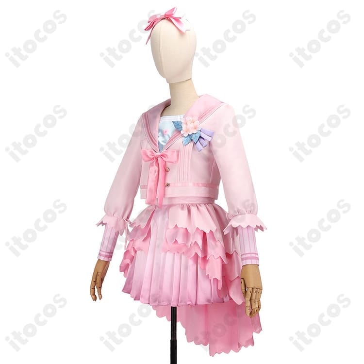 学園アイドルマスター 花海咲季 桜フォトグラフ コスプレ衣装 高発色で上品、イベント映え - 3枚目の画像