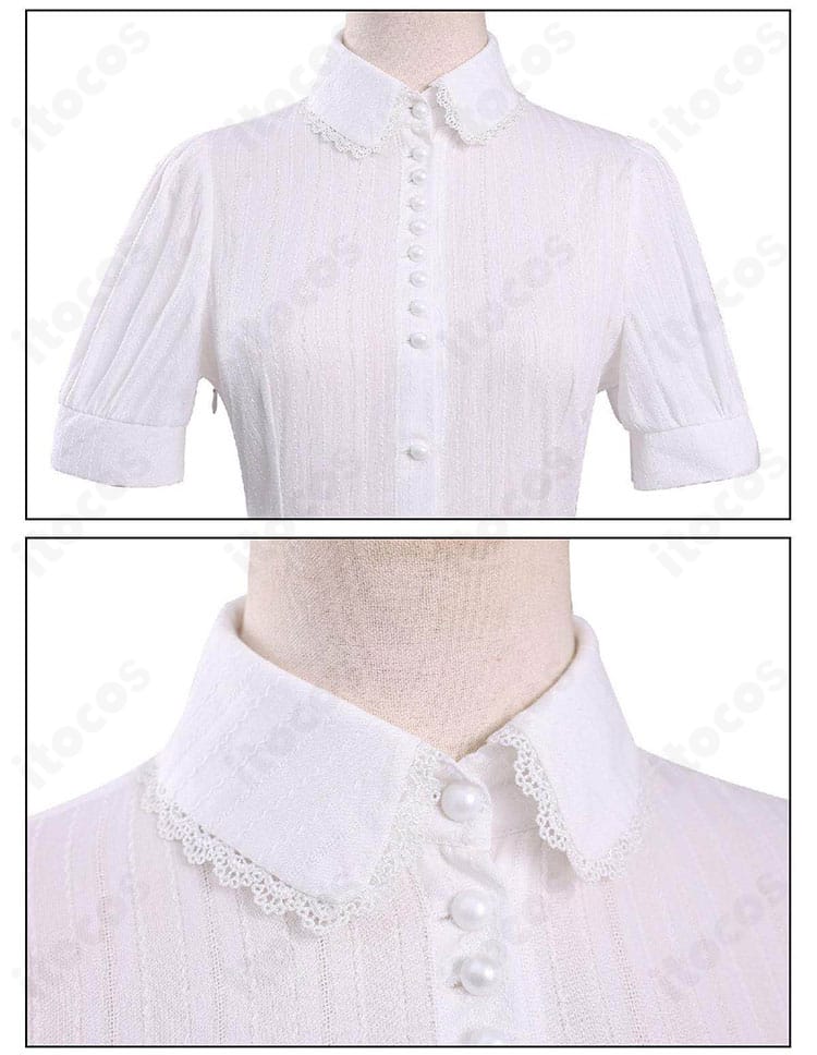 インナーシャツの素材感と袖口のディテール接写