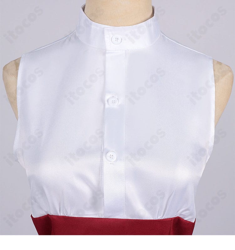 小林みくる私服コスプレの衣襟・前立ての装飾ディテール