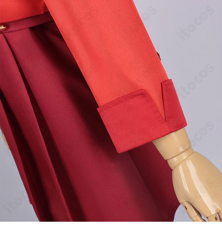 小林みくる私服コスプレの袖口装飾とステッチのアップ