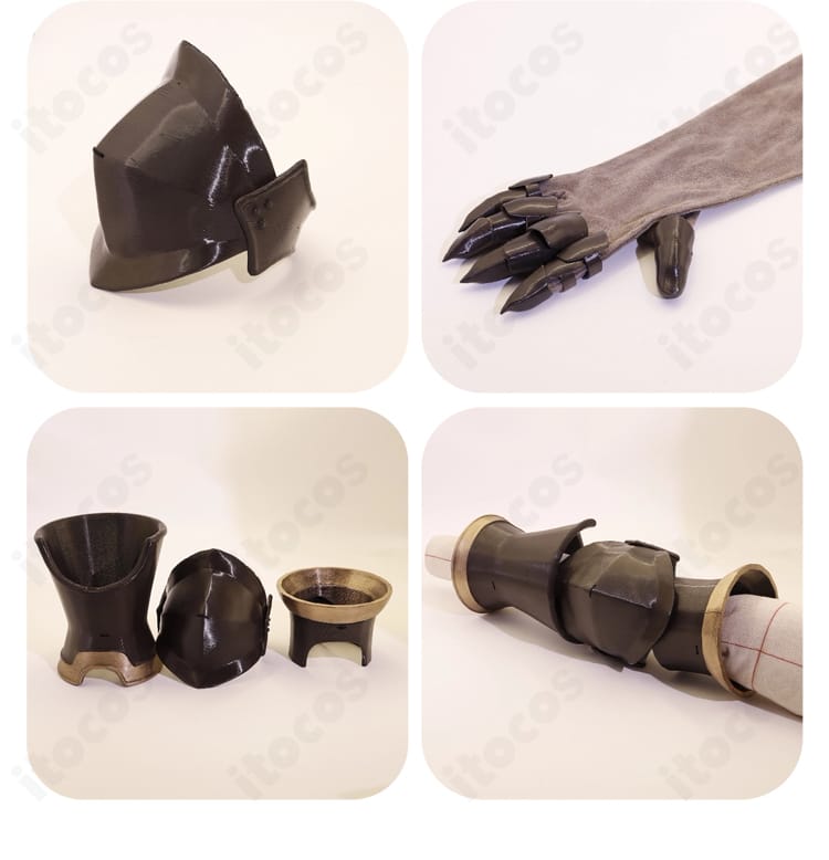 ルパ衣装 アーマー風パーツの意匠と立体感の近接カット