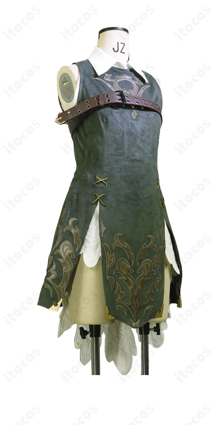 ルパ コスプレ衣装 側面シルエット（腰回りとレッグカバーのライン）