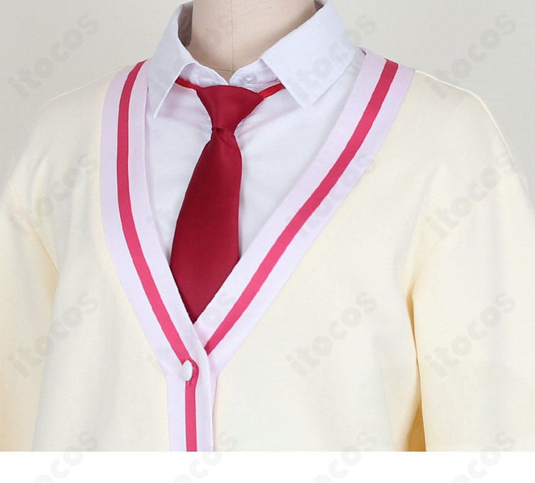 ネクタイと襟まわりの装飾ディテール。結び目の形と配色が分かるクローズアップ