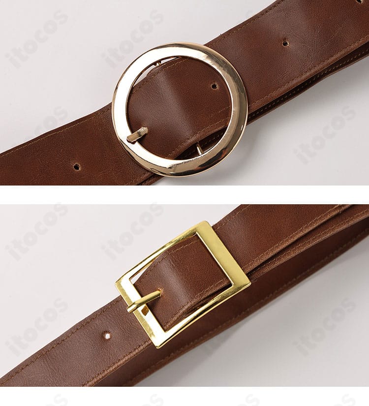 腰帯の装飾パーツと位置決め構造のディテール