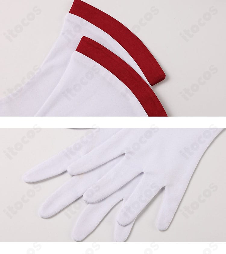 手袋の形状と甲部分の装飾ディテール