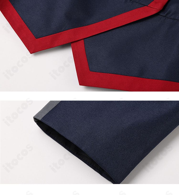 袖口の意匠と装飾ラインのディテール接写