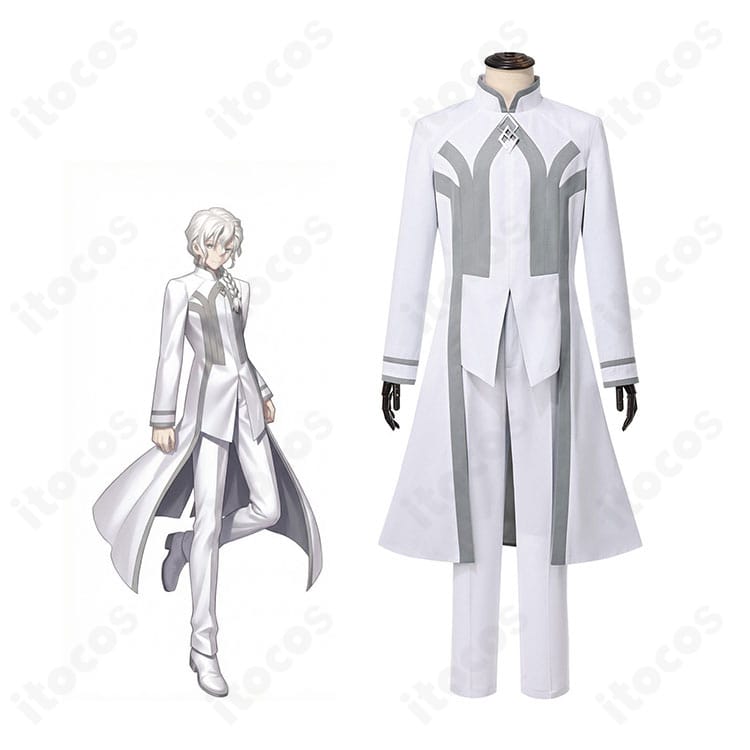 マリスビリー・アニムスフィアのコスプレ衣装を着用した全身イメージ。クールで端正なスーツシルエットが伝わる人物カット。