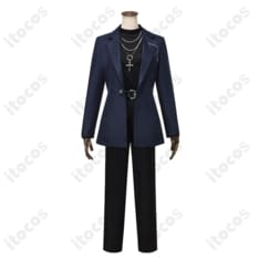 快適なゴシックロングコート衣装。高再現ディテールで撮影映えするフルセット - 1枚目の画像（サムネイル）