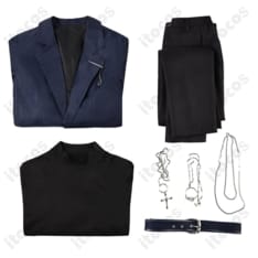 快適なゴシックロングコート衣装。高再現ディテールで撮影映えするフルセット - 6枚目の画像（サムネイル）