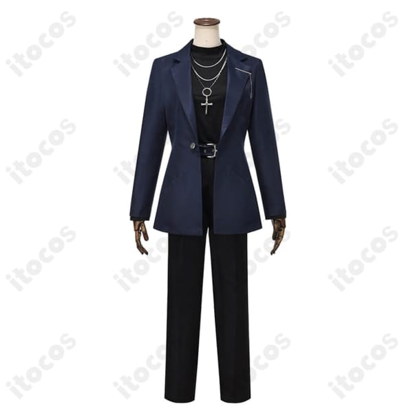 快適なゴシックロングコート衣装。高再現ディテールで撮影映えするフルセット