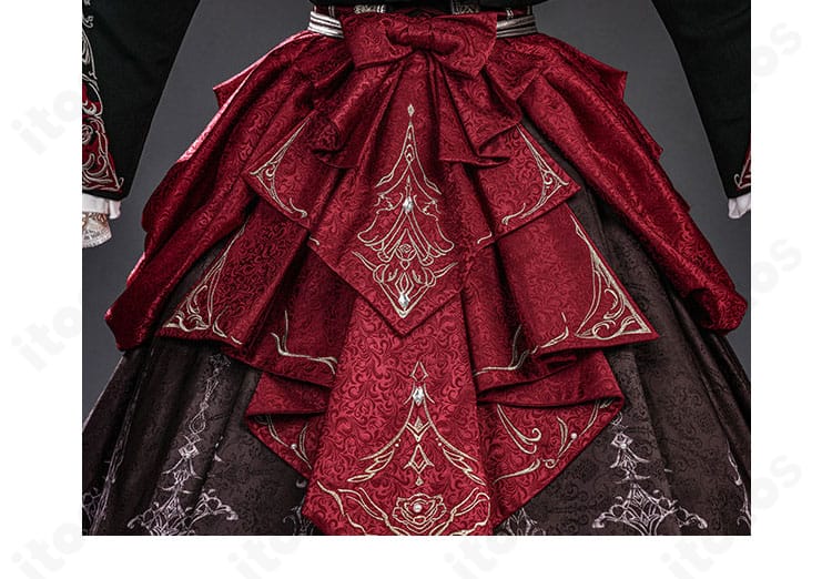 恋と深空 主人公 魂を約す赤月 腰封（コルセット）装飾の意匠と質感