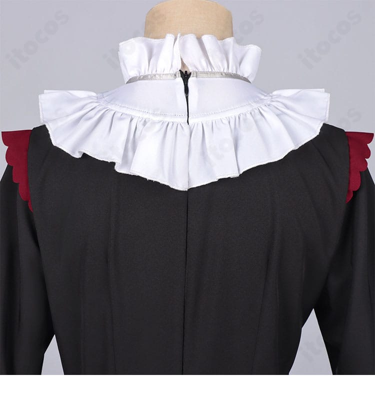 背面装飾パーツの配置と仕立てを示す詳細図