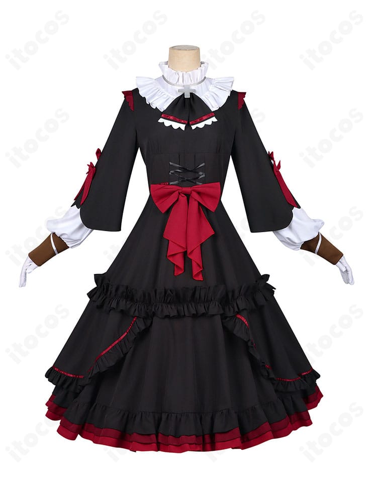 獄薔薇美血華コスプレ衣装のワンピース正面全体図