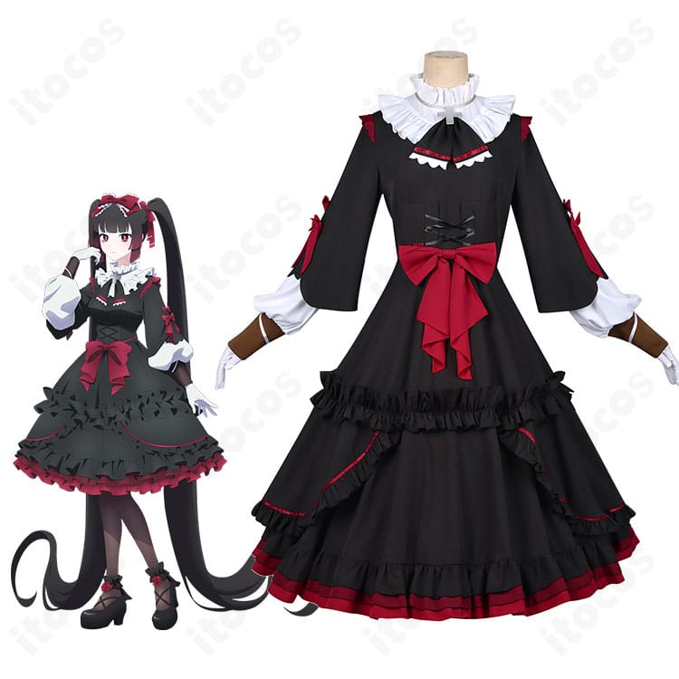 獄薔薇美血華の公式ビジュアル風コーデ一式と衣装セットを示すイメージ