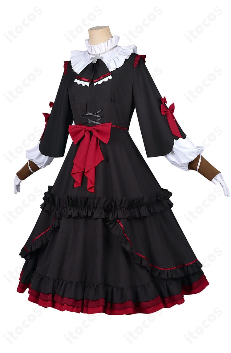 獄薔薇美血華コスプレ衣装の側面シルエットとライン