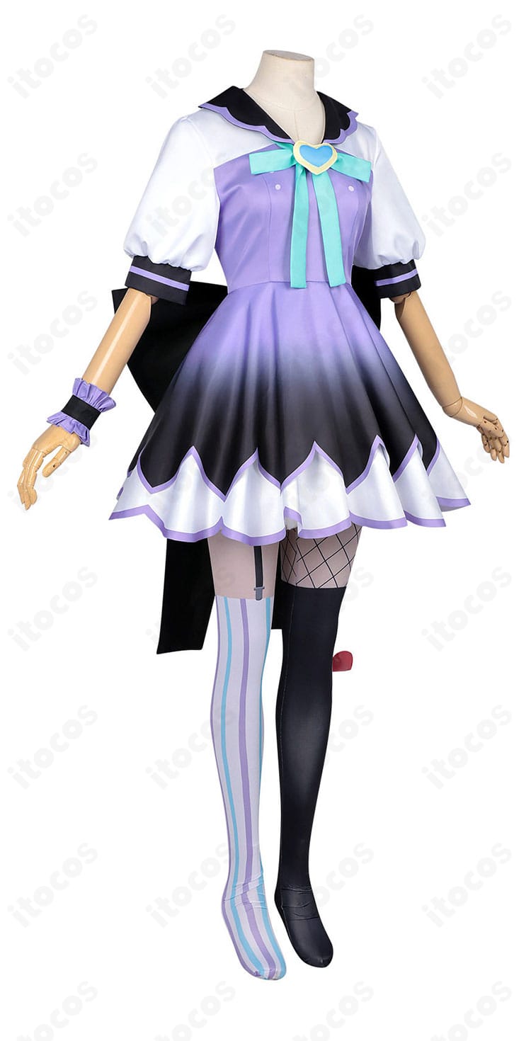 NEEDY GIRL OVERDOSE パープル・ロリポップ コスプレ衣装の側面シルエット