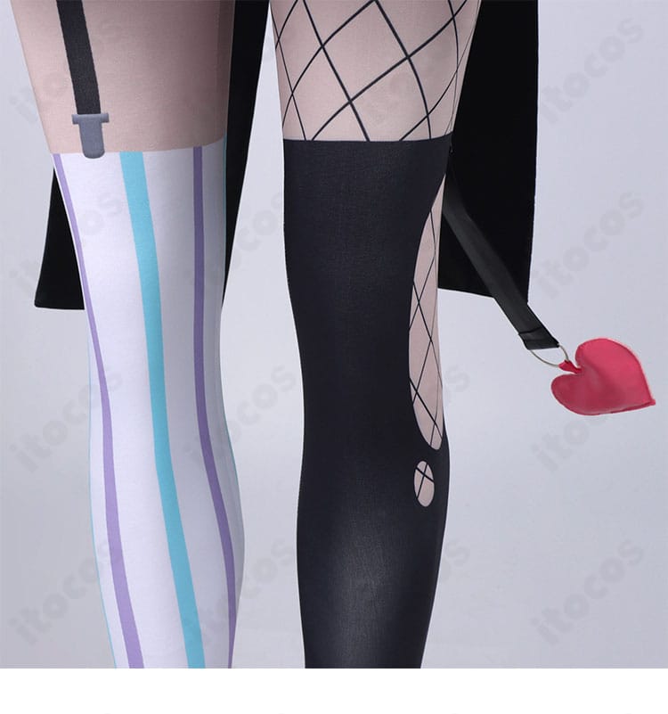 タイツのカラーリングと柄配置のクローズアップ