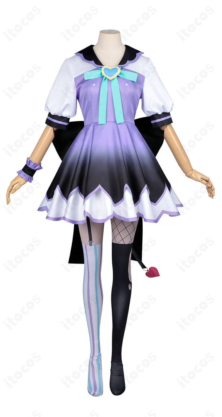 NEEDY GIRL OVERDOSE パープル・ロリポップ コスプレ衣装のワンピース正面全体