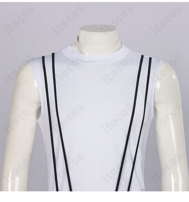 インナーベストの生地感とカッティングを近距離で写したディテール画像