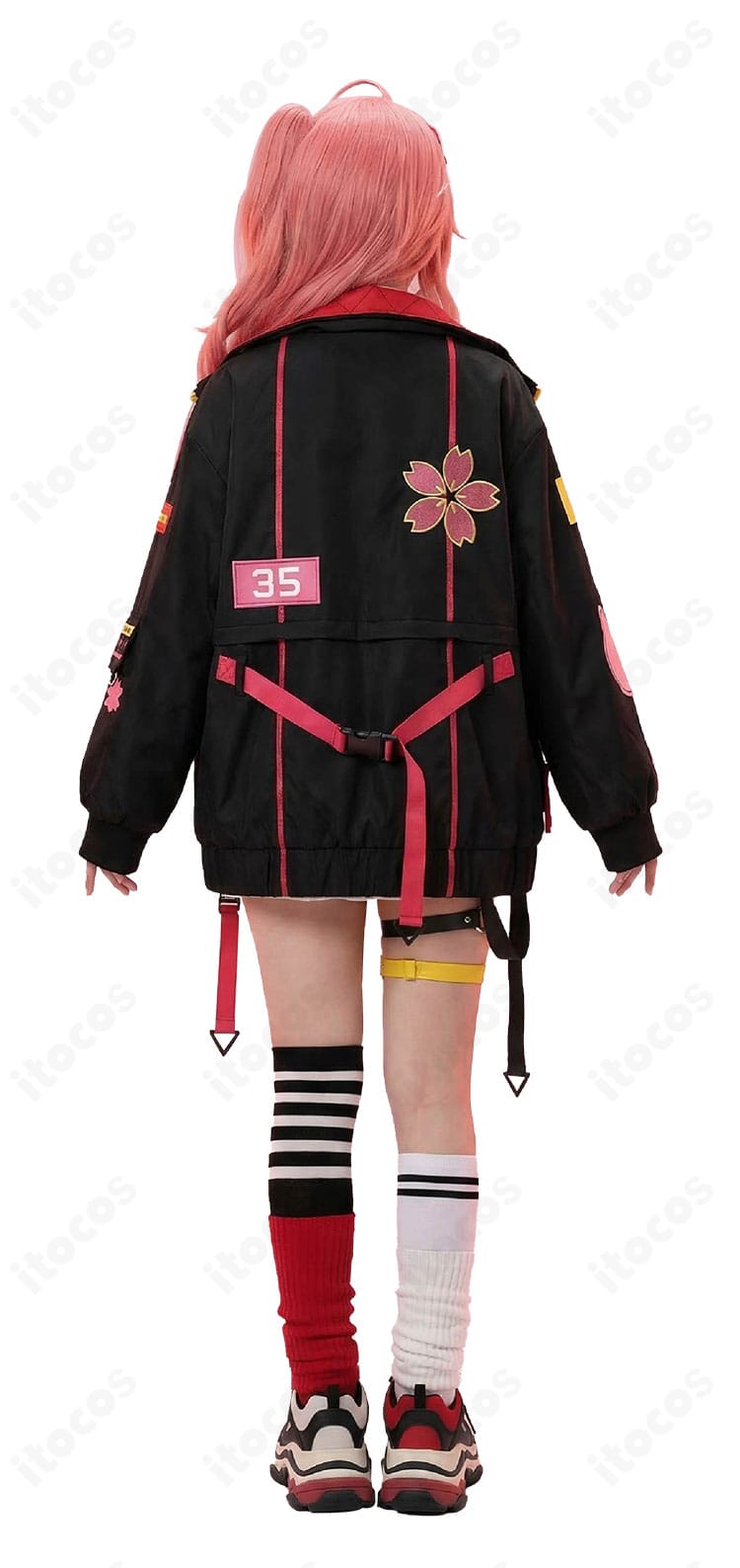 さくらみこ 生誕祭2026 新衣装コスプレの背面全体画像（シルエットと配色）