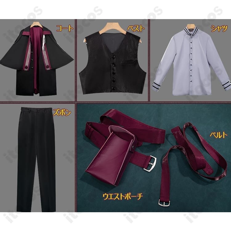 にじさんじ 佐伯イッテツ アルカイック衣装 コスプレ 高再現でクール、撮影で映える美シルエット - 5枚目の画像