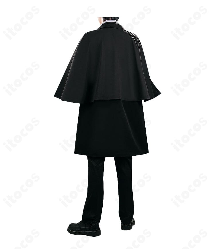 佐伯イッテツ アルカイック衣装のコート後ろ姿とシルエット