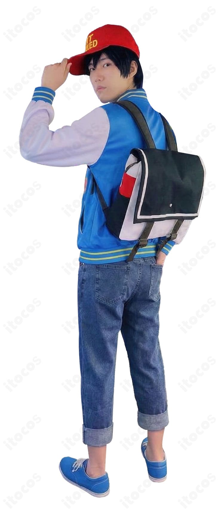 ペルソナ5 織田信也 コスプレ衣装 スタジャン私服一式の正面アップディテール