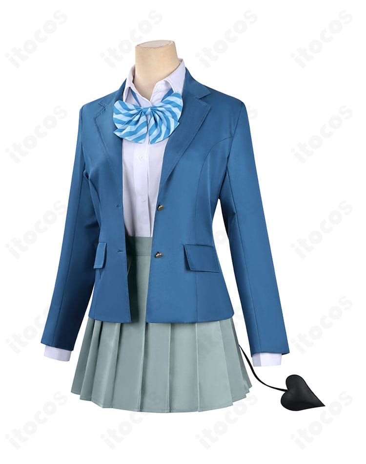 高潔カナン 制服コスプレ衣装の側面シルエット（コートのハリ感とライン）