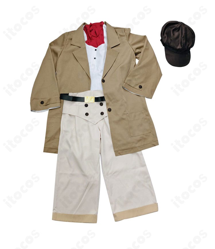 コートの装飾と配色、ステッチまで確認できるディテール接写