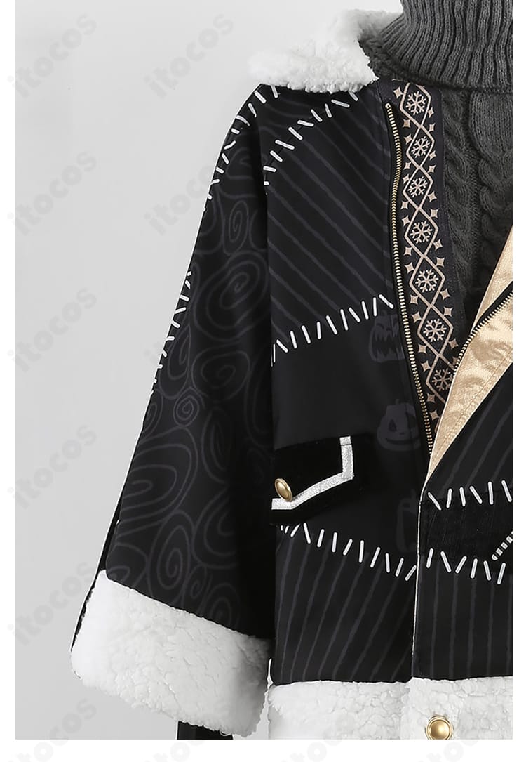 肩から袖にかけての装飾と切替ラインの詳細