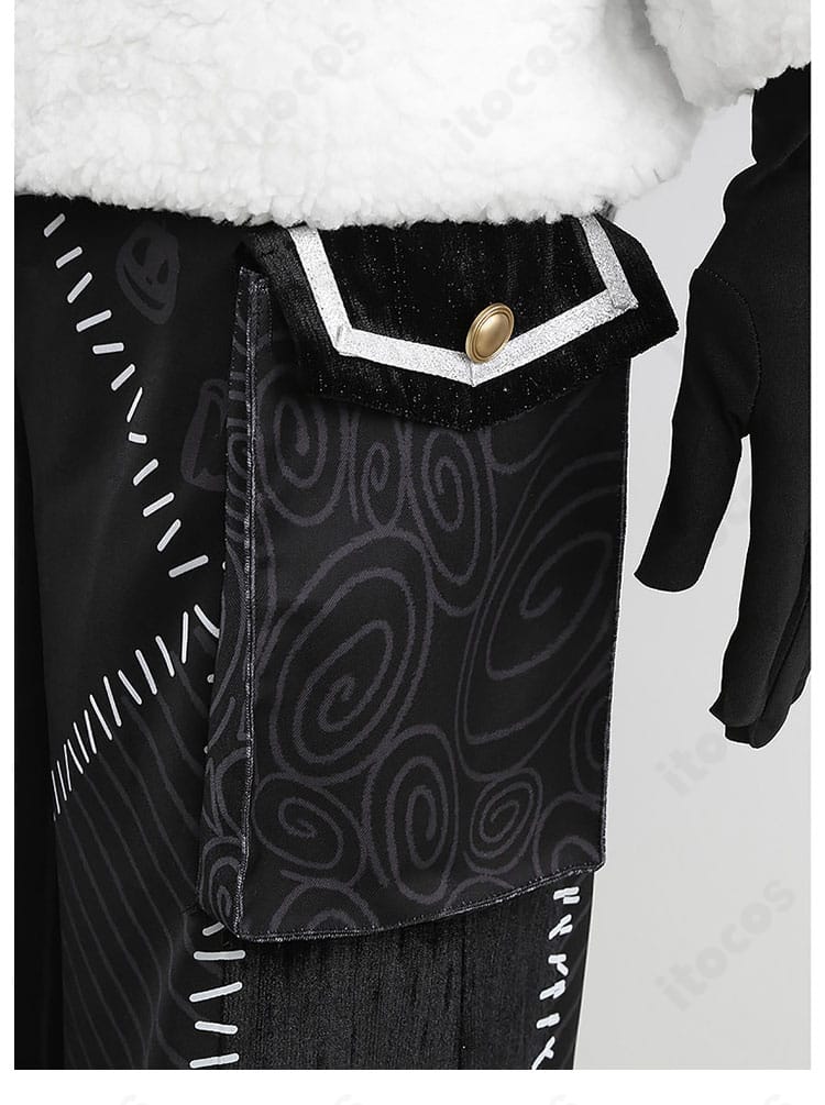 コートポケット周りの装飾ステッチと意匠