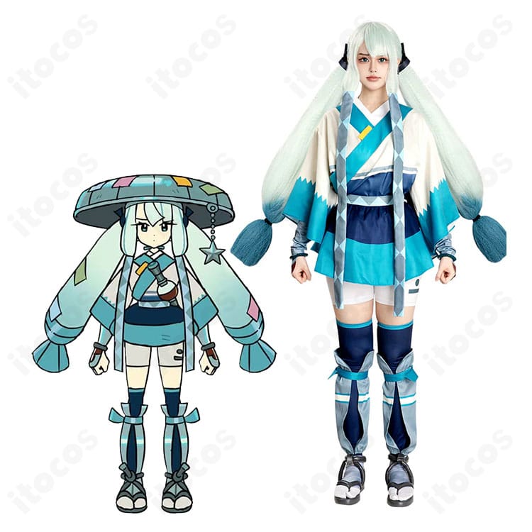初音ミク Project VOLTAGE はがねタイプ/ジラーチ衣装を着たキャラクター完成イメージ