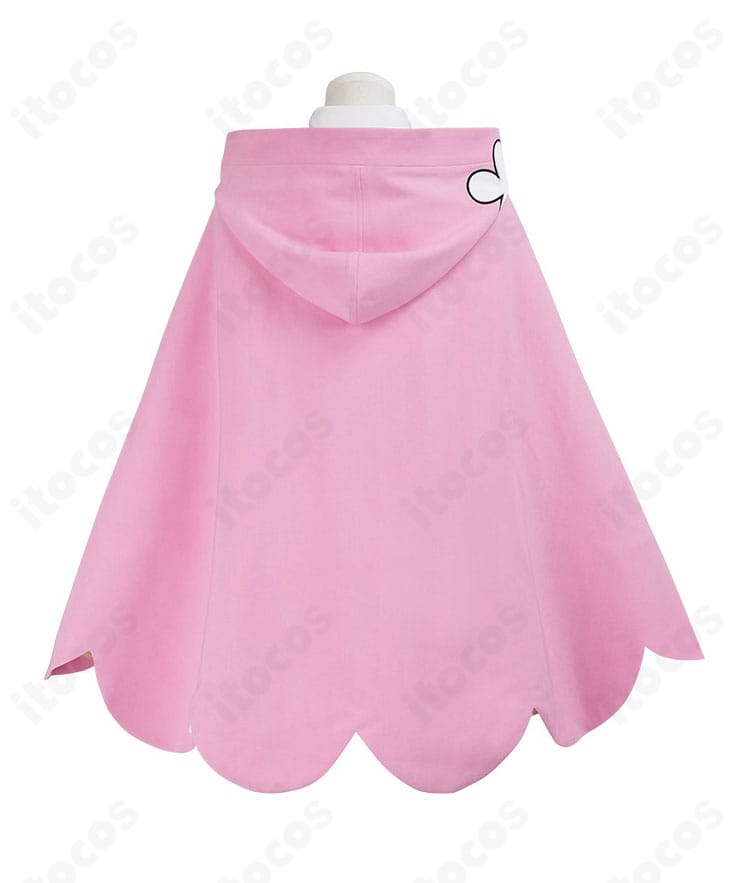 背面のマントとスカートのレイヤー構成、背面開閉部の仕様