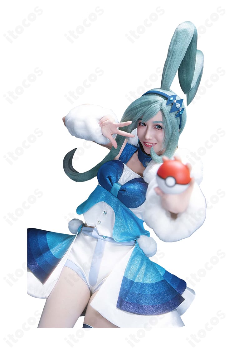 ルチアのコンテスト衣装を着用した全身コーディネート例