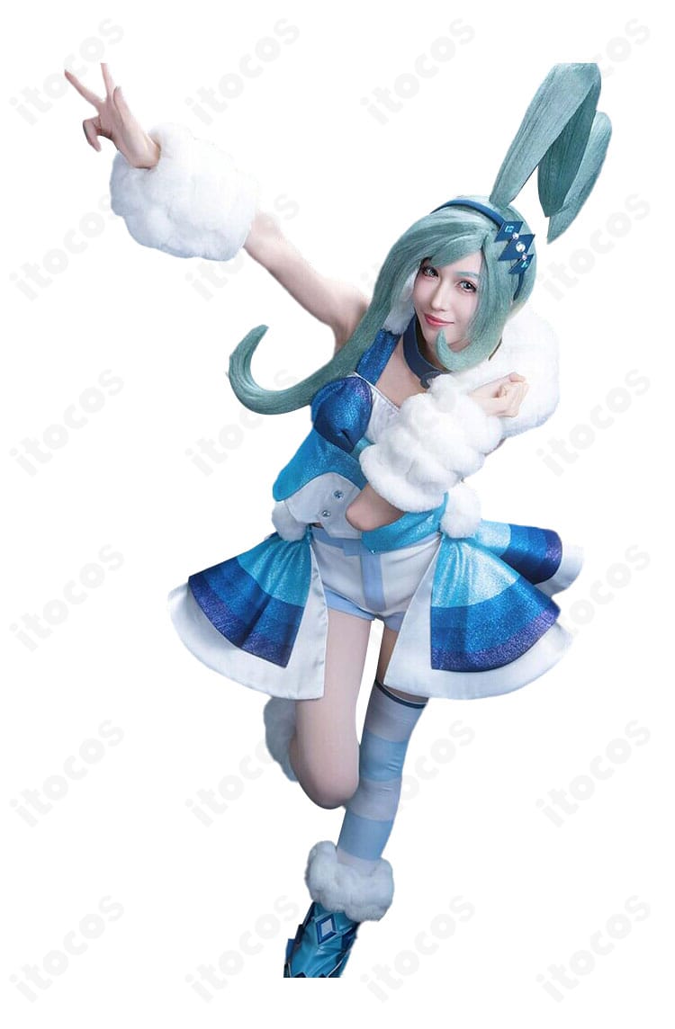 ルチア衣装の左側面ディテール（腰の装飾と袖のライン）