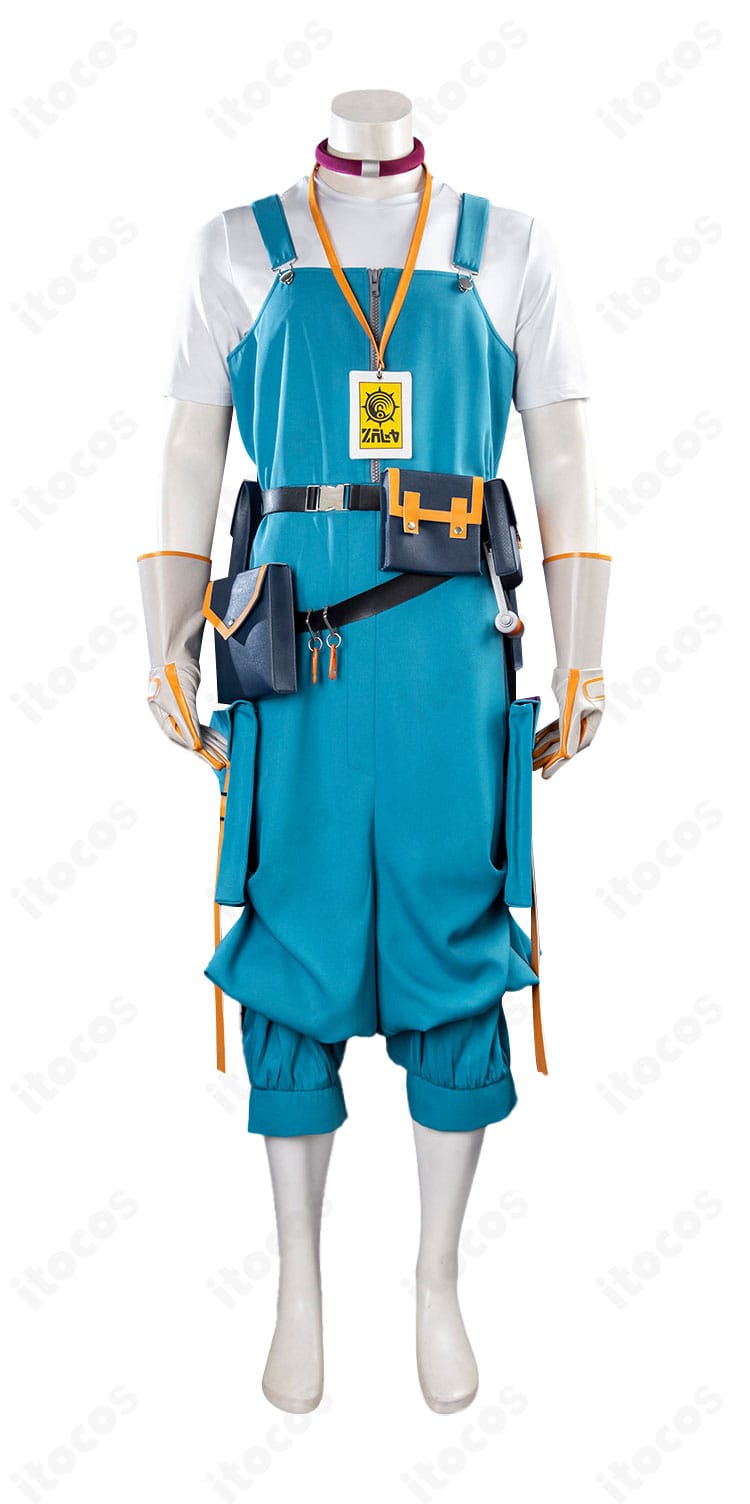 トップス正面ディテール。胸元の装飾とステッチ、高発色生地感