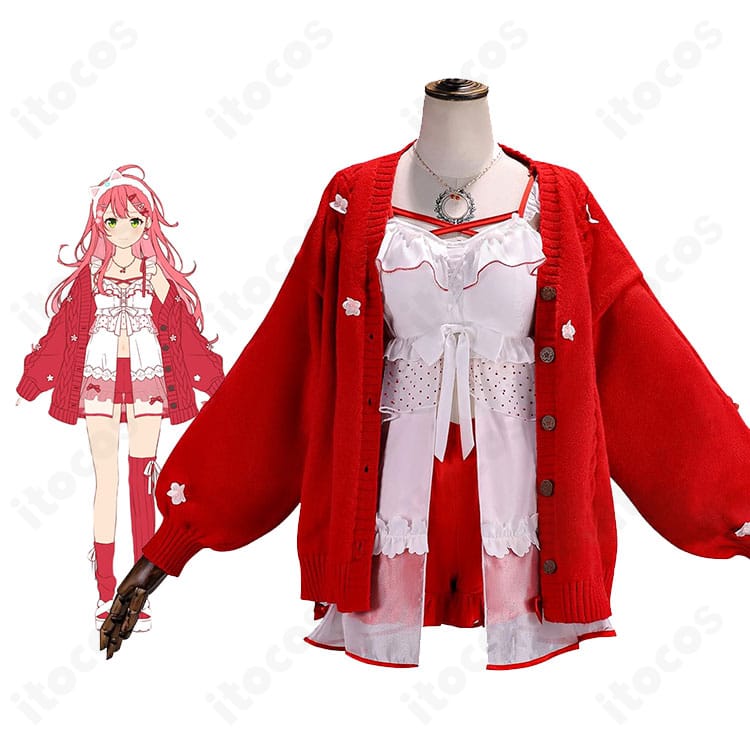 さくらみこ クリスマス ルームウェアの着用イメージと衣装全体