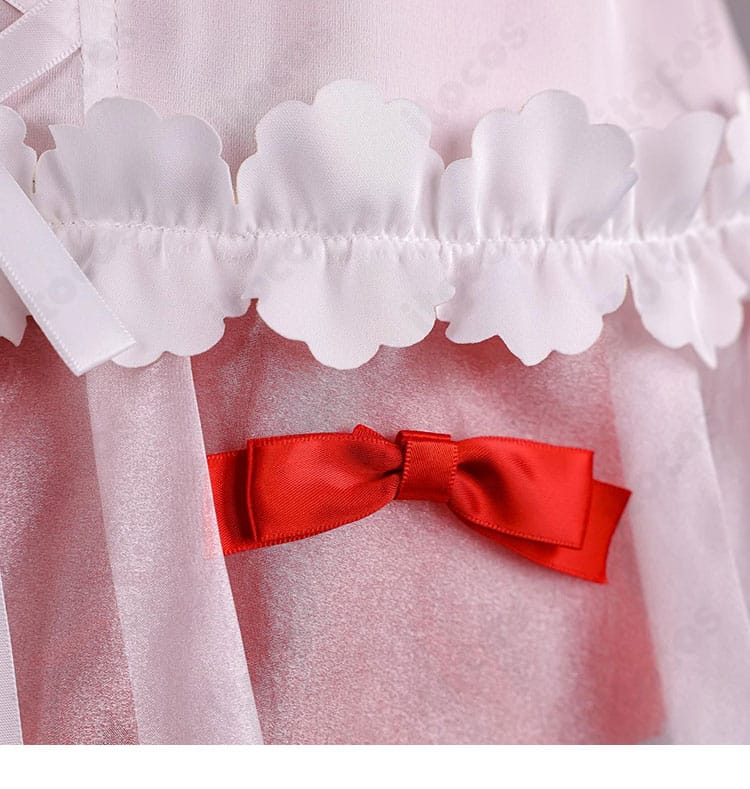 スカートの装飾パネルとチェック柄の見え方