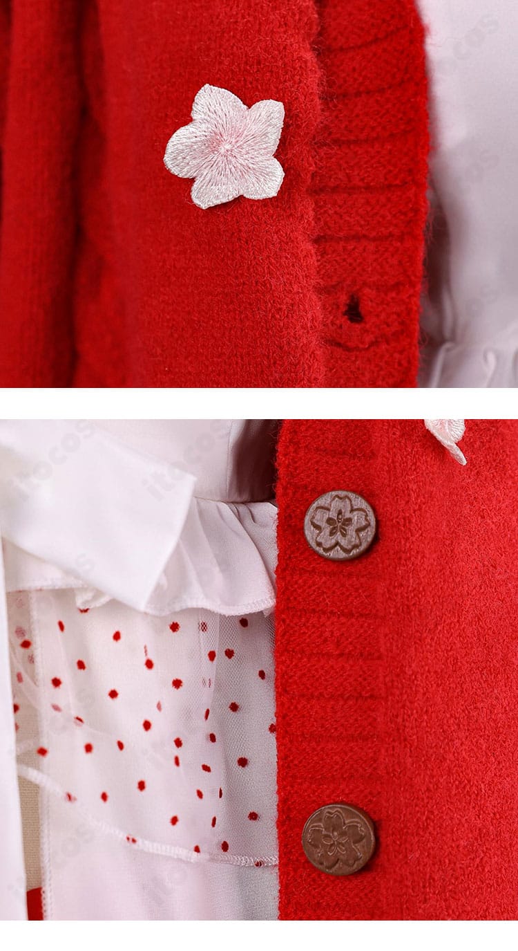 前立てボタンと意匠ボタンの質感ディテール