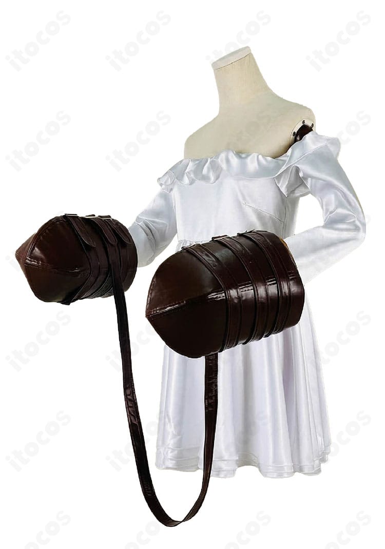 ルー『白い猫』コスプレ衣装 ワンピース側面｜フレア感とラインの見え方