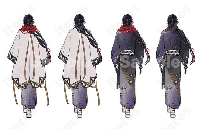 ヴェザリウス・バンデージ 和装アレンジ衣装の背面全体。帯まわりと背面シルエットの安定感が分かる商品画像