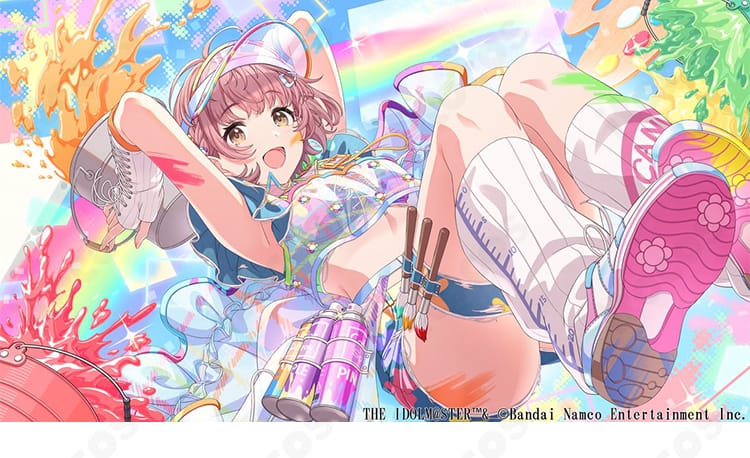 郁田はるき キャラクターイメージとアンフィニィキャンバス衣装一式の組み合わせイメージ｜小物パーツまで確認できる画像